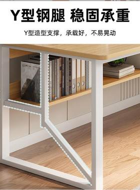 书桌书架组合家用28403电约脑台式桌简卧子室学生简易写小桌办公桌字桌
