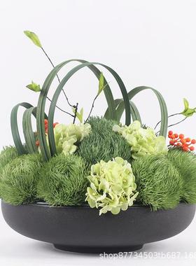中式仿真花艺假花盆客景绿植摆50555件厅新家售楼部茶几玄关居软装饰品