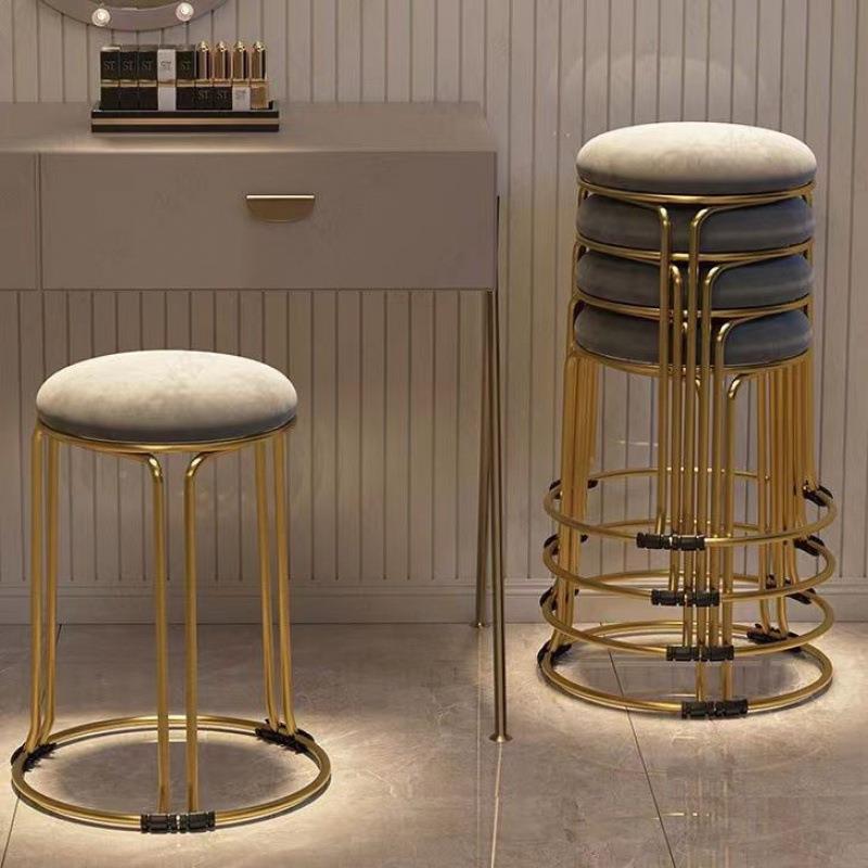 凳子家用餐桌凳子叠钢子筋吃饭可凳酒店放圆JWS凳餐厅创意高板凳