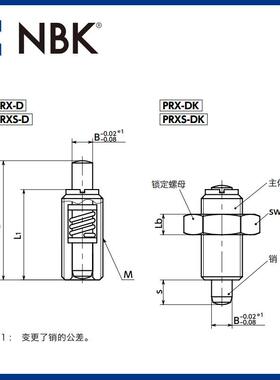 NB旋KPRXS-D推压型分度柱塞不锈钢带钮PYMM-1020分度销机械配件