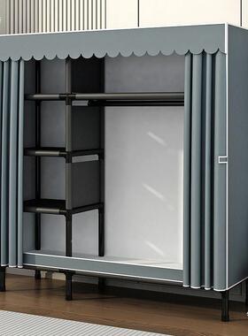 简卧易衣柜组家用室钢装架加粗加PTM厚钢管布衣柜出租房结实耐用