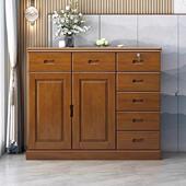 用中柜LHR式 实木储物带锁抽屉客厅门口靠墙家收纳柜量大容卧室五