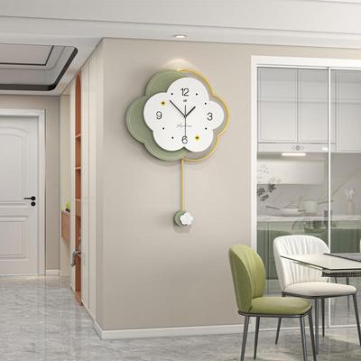 现代轻奢网JT21245挂钟客厅钟表家时奶尚油风红挂表创意餐用厅时