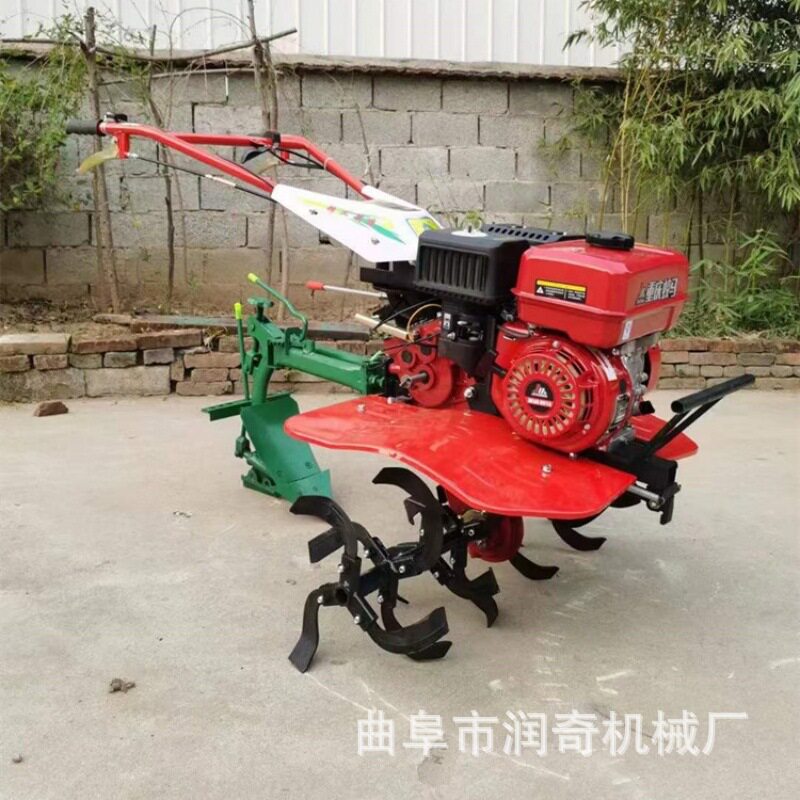 家用手扶轻便微耕机翻土除草