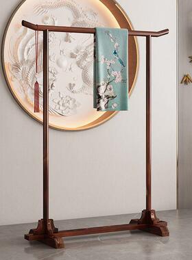 新中式衣挂架实落地衣帽架中秀禾展示式架JOV复古风复木古衣架展