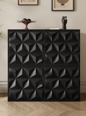 法式中复古风玄光客电视柜实斗厅柜餐边古斗柜73641家用卧木室床头柜子