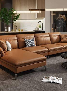 梵意轻奢直厅排沙发现代宜简AXR约式大小户型客贵妃高端沙发组合