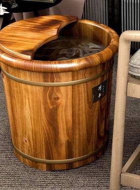 XUA泡脚木桶过小腿家用养实木足浴桶木桶质洗洗脚盆木盆生脚木桶