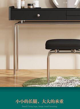 黑色小梳妆现代简约书台桌收纳一体ECM卧室户型网红浮云轻柜奢化