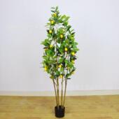 出口仿真多杆柠檬树绿端轻奢植LX01室内客厅大型高落地盆栽装 饰假