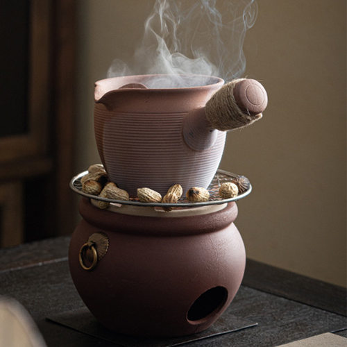 粗陶围炉煮茶耐高温明火炭炉
