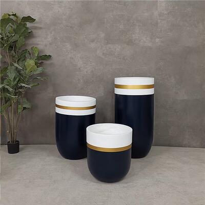 北欧JY55161直玻璃钢落地组合花瓶家居软装售楼处商圆场摆景筒观