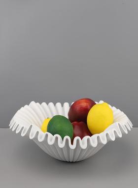 欧式创意波浪形树脂糖果收纳托装饰摆件客餐厅盘酒居1366店家装厅