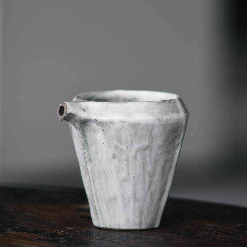 公新套中式粗陶道杯粉引瓷手作茶具装茶海均杯EGL创意陶三角分茶