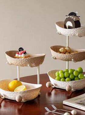 客厅用茶几层果盘家2025新款At0wc22b糖果盘高前档台摆多放零食水