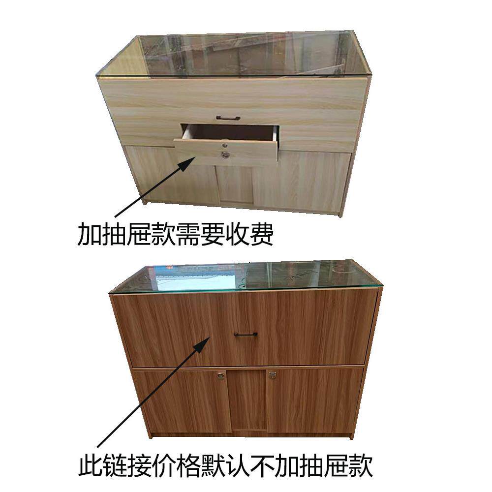 玻木质香烟柜钢化璃展示柜台超市便功利店烟多台能可加轮子锁无品