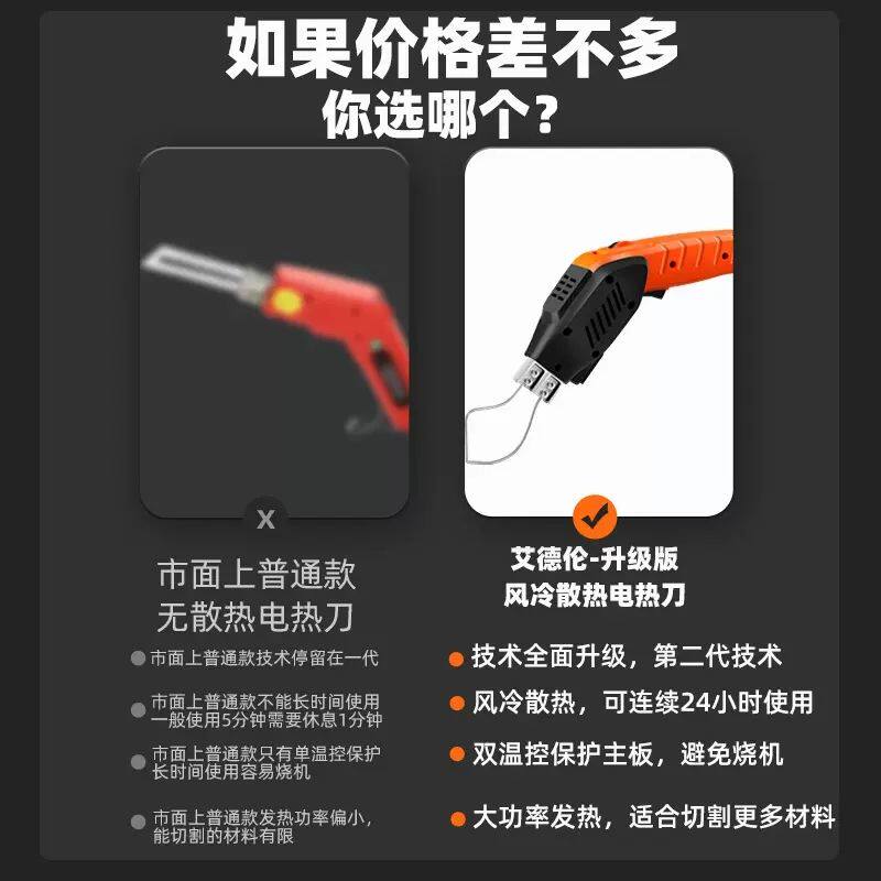 风冷电热泡沫切割器电热刀珍珠海绵热切刀kt板挤塑板塑料热熔工具图片