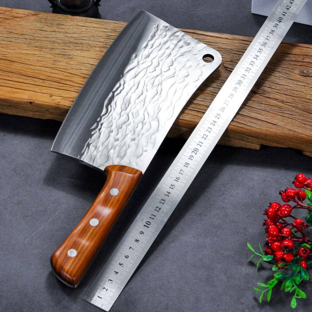 红檀木锻商用加厚屠砍骨家用S1005-AB锋利剁刀骨刀夫砍打大骨专用