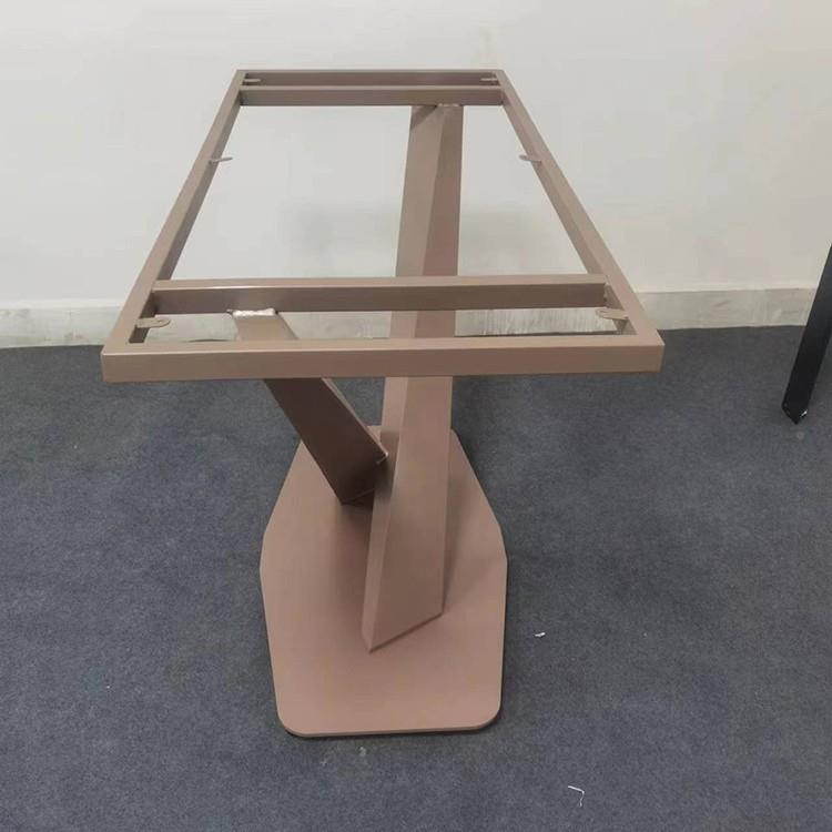 交板X型叉架台文字岩餐台底座大理石奢石桌脚支架