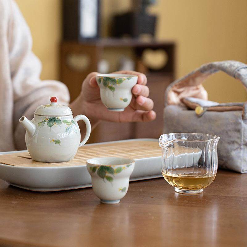 外手绘桂花茶壶一壶二杯便式旅行携功夫茶67062具套户功夫茶杯装,农机/农具/农膜,其它农用工具,淘宝优惠券,粉丝福利购,淘宝优惠卷