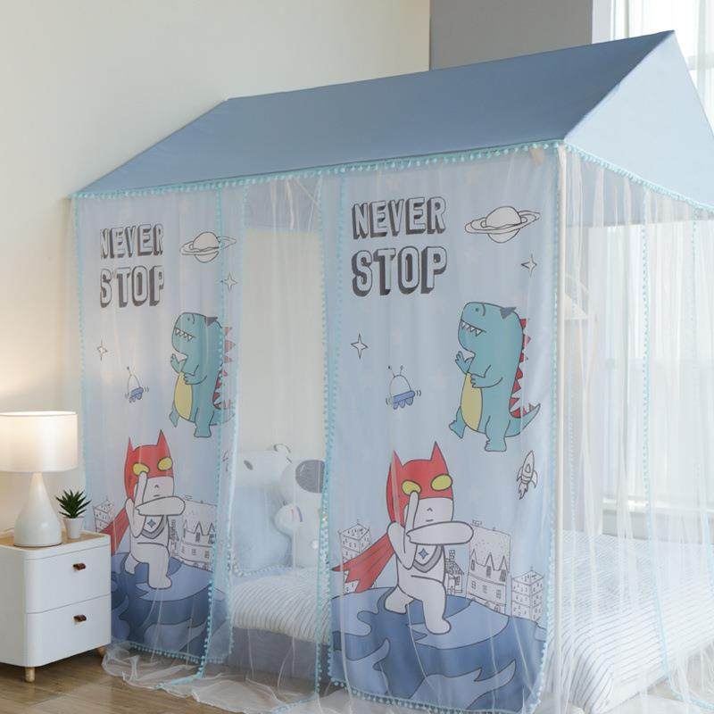 蚊新款家用卧室落地蚊帐童儿床公主帐男床孩房帐篷帘蚊帐防尘CwY0,床上用品,蚊帐,淘宝优惠券,粉丝福利购,淘宝优惠卷