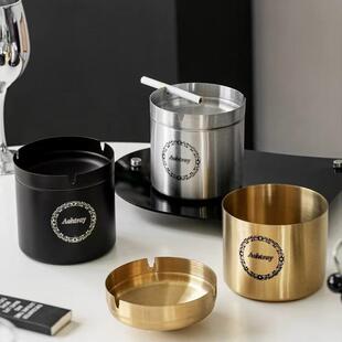 不锈钢烟灰缸漏斗式加厚防摔T121家用车载店办公g室KV酒带loo