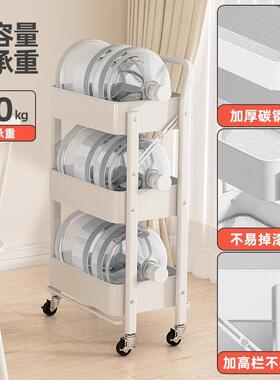 多DFS-588储巴免安装置架物零胺食收纳小推车书架家用厨房物架可