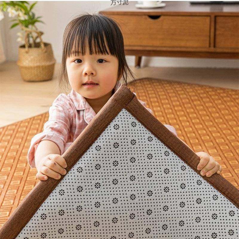 加厚季高打弹爬冰藤地垫凉席竹席床垫夏地铺午睡藤席垫厂家直供可,床上用品,藤席,淘宝优惠券,粉丝福利购,淘宝优惠卷