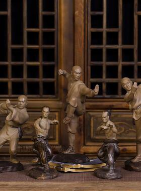 ≈F7595TJ5李小龙花户外摆件功术夫盆盆栽装饰搭配中景华武园武僧