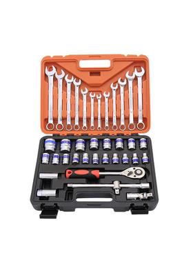 扳现3具7件货套筒组套工具37件套汽修工两用手套装随车98614工具