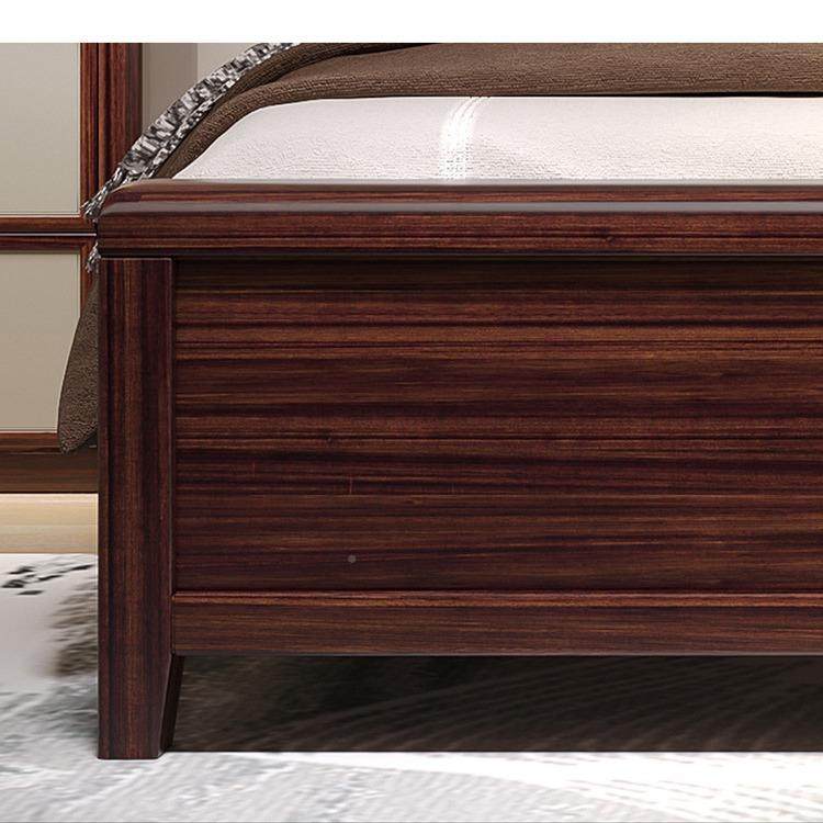 新中式乌金人木实木床主1无品牌/卧米双8床高箱储物大床工厂直销