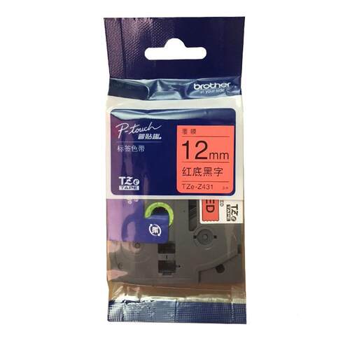 原-装标签机2mm色带TZe-4---31红底1黑字TZ-531蓝底黑字PTeE300