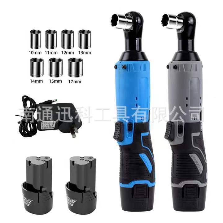 1v锂电电头动棘轮扳手充扳电式90度角向66571电动手直角拐弯器弯2