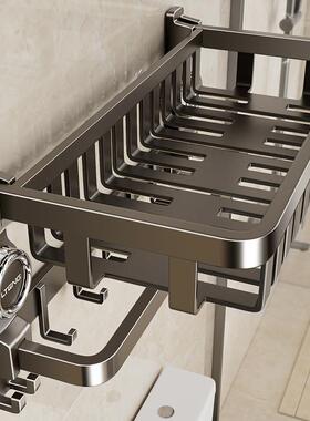 吸毛巾LTES-Y00架盘免打孔卫生间浴室物架一体所收置纳浴巾架厕太