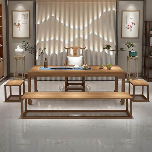 实木茶茶现桌椅组合茶几功夫泡茶桌简约代喝茶桌HEH台茶艺桌子