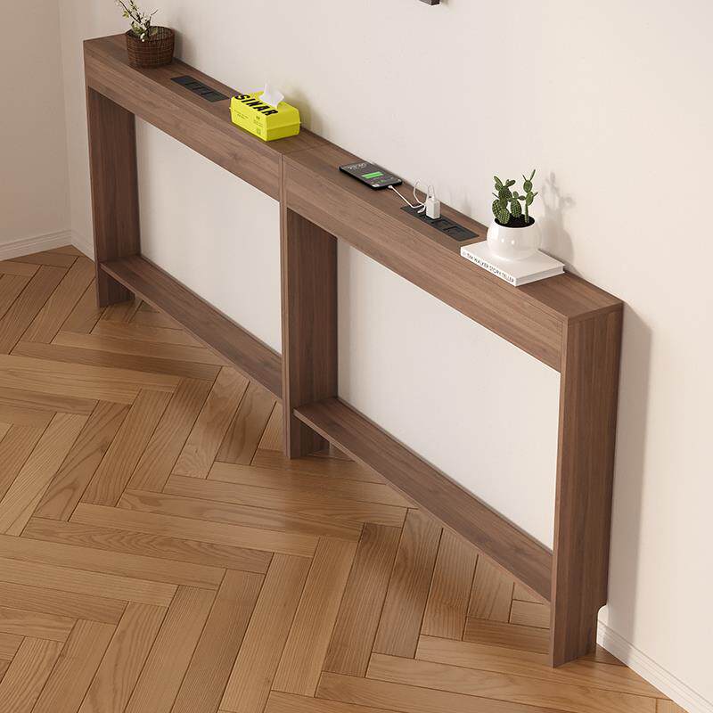 动沙墙发后置物架靠背后夹缝超背后实窄木极窄墙边电长GTZ条桌小