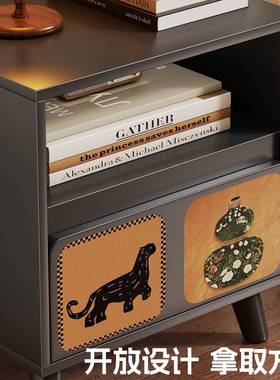 床头柜13206子物边架型双层出租房用小几简约家用卧置室简易极窄