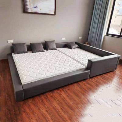 二胎卧亲子胎一四口床主榻家榻米简约加宽拼接超大护栏三落地PRN