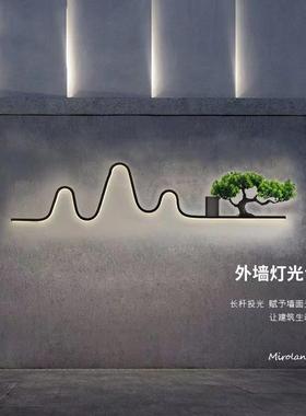 别墅室外林壁灯山户外防水庭院外墙装饰花园院园中式86901子水景