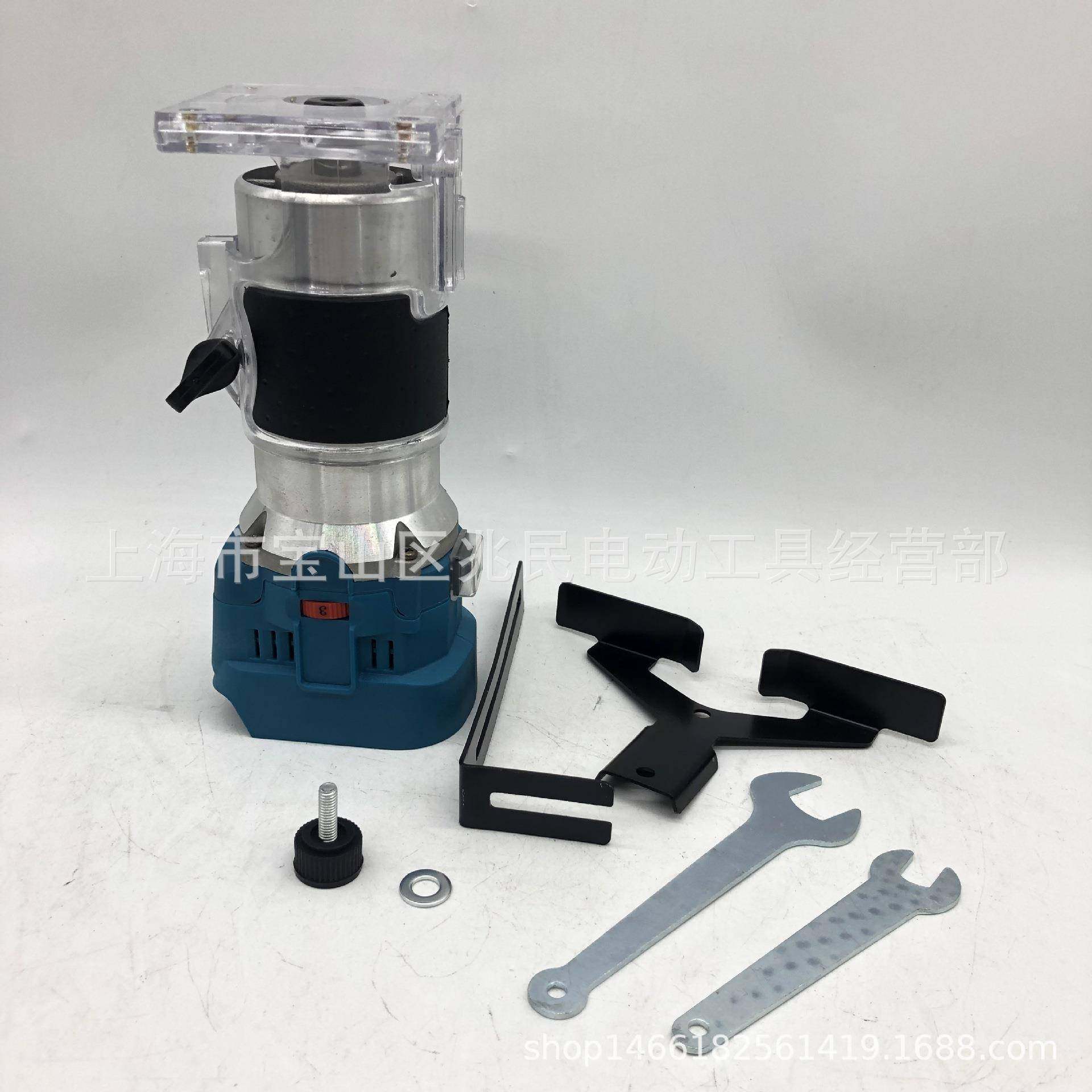 锂电锂电边机充电木工开刻槽机雕修机木铣电木材81411开孔机电动