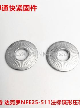 不锈钢法式垫圈N钢FE2551不锈直纹垫片克罗法标碟形达压花1EFZ垫