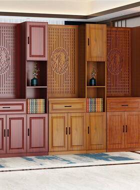 高档玄关柜隔架断柜屏风客厅简约现入新中式代装饰置48131户物门