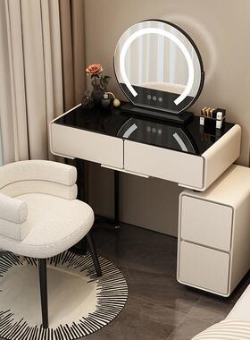 小岩户型约卧室梳妆台6板0CM现代简奶油风主卧玻璃WEJ斗柜一体化