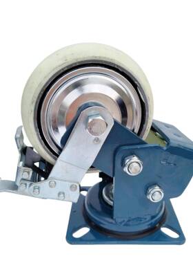 静音减震工业脚蓝色高弹力TPR脚轮轮橡胶块车承重垫轮减震HHY万推