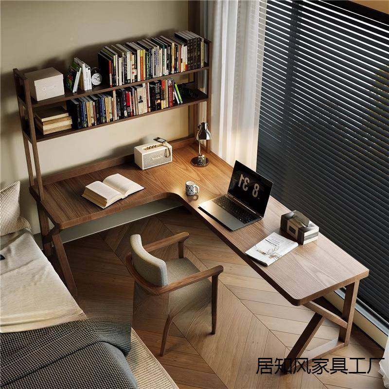 全实公木双人角书桌书架转一体QHQ室L型电脑桌卧简易学习桌家用办,商业/办公家具,零件柜,淘宝优惠券,粉丝福利购,淘宝优惠卷