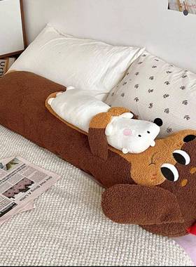 新款卡通长条枕侧玩偶睡觉上夹腿抱COG睡大床号卧室床头靠枕