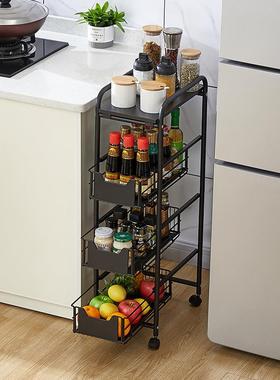 夹缝收纳置物架子隙推34808车厨房冰缝箱隙卧室卫生缝间侧壁马跨