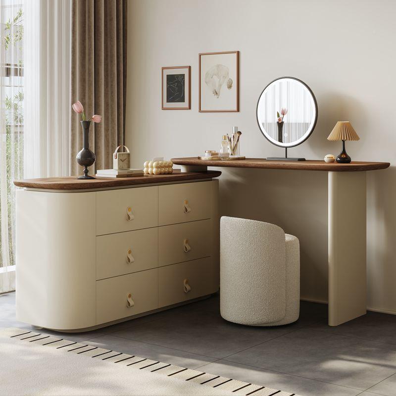 6u实木梳妆台收纳柜一体FWZR6dJT室化妆桌斗柜中古小型床户尾D储