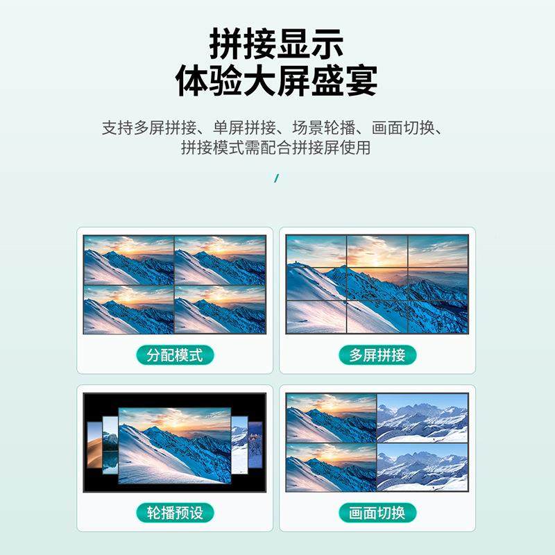 无缝合拼接矩阵IVGVA40548SDI单卡四路WEB卡M混T-HC0808WDF