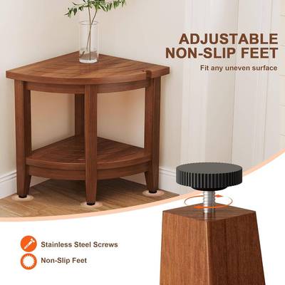 木凳三角形浴室凳卫生间角子木质家用落剃腿柚NZ579凳淋浴置物凳